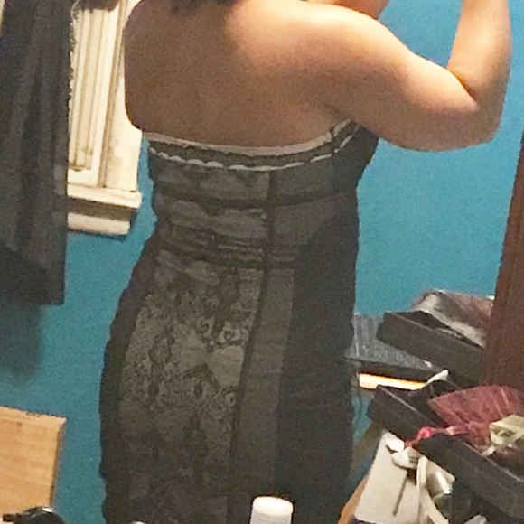 ⚜️ Costa Blanca black lace strapless bustier dress - Picture 8 of 9